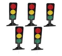 BAZEITFLOW 5 Piezas Señales de Tráfico de Cartón para Centro de Mesa Decoración Fiesta Temática Cumpleaños Accesorios para Fotos