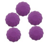 BAZEITFLOW 5 piezas Tubos Esféricos para Bálsamo Labial con Tapas Envases Recargables para Protector Labial DIY Contenedores Portátiles y Brillo Color Morado para Almacenamiento y