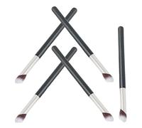 BAZEITFLOW 5 Pincel Plano Corrector para Debajo Ojos Brocha de Base Plana en Ángulo Portátil para Toques de Maquillaje en Viaje Fibra Sintética