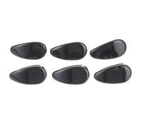 BAZEITFLOW 6 Almohadillas Nasales Antideslizantes de Imitación de Jade para Gafas Accesorios Negros Forma de Semilla de Melón Repuestos Flexibles y Duraderos para Comodidad y Ajuste Seguro