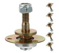 BAZEITFLOW 6 Cojinetes para Mecedora Deslizante M8 X 55 MM Herrajes de Hierro Chapados Antióxido Repuestos para Reparación y Mantenimiento de Sillas Mecedoras