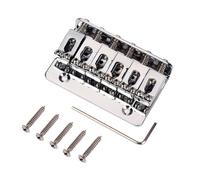 BAZEITFLOW 6 cuerdas Puente Fijo para Guitarra Eléctrica Cuerdas Metal Sólido Estilo Vintage Altura y Carga Superior para Jazz y Guitarra Eléctrica