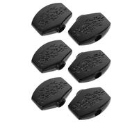 BAZEITFLOW 6 Piezas Afinadores de Guitarra Eléctrica Folk Negro y Herrajes de Guitarra con Bloqueo de Cuerdas Repuesto de Clavijero