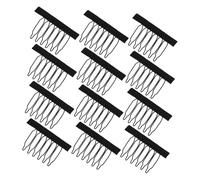 BAZEITFLOW 60 piezas Clips para Peluca con Dientes de Acero Profesional Peines para Hacer Gorros de Peluca Accesorios DIY Antideslizantes para Cosplay y Extensiones de Cabello