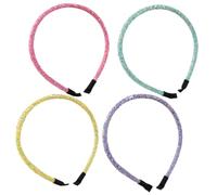 BAZEITFLOW 8 Diademas de Lentejuelas Finas para Pelo, Diseño de Pedrería y Colores Vistosos, Ideales para Uso Diario o Eventos Obsequios como Bodas y Fiestas Color Aleatorio