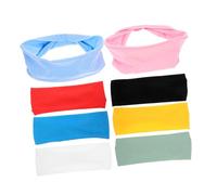 BAZEITFLOW 8 piezas Diademas Deportivas para Mujer Banda Transpirable Absorbe Sudor Elástica Cómoda para Yoga Running Entrenamiento Gimnasio