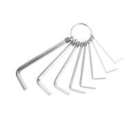 BAZEITFLOW 8 piezas Llaves Hexagonales Miniatura con Recubrimiento Antioxidante para Reparaciones de Bicicletas y Electrónica Herramientas de Térmicamente Kit de Herramientas Multifuncional