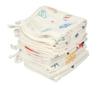 BAZEITFLOW 8 piezas Toallas de Algodón para Niña de Paños Absorbentes para Cara y Saliva Diseño Aleatorio Suaves Irritación para Recién Nacidos