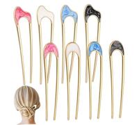 BAZEITFLOW 8piezas Horquillas de Metal Cabello de Mujer Pinzas Francesas Estilo Vintage Accesorios Decorativos para Recogidos y Moños Bonitas Horquillas Forma