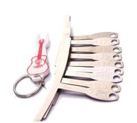 BAZEITFLOW 9 piezas Herramienta Luthier Medidor de Radio para Puente de Guitarra Galgas Metálicas con Marcado Grabado Compatible con Puentes de Acústicas y Eléctricas Incluye Color Aleatorio