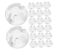 BAZEITFLOW 90 Piezas Transparent Limit Buckle For Vertical Blind Repair Beaded Chain Holder with Holes Fit Roller Blind Accessories For Precise Light Control and Secure Chain Placement