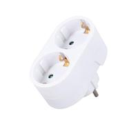 BAZEITFLOW Adaptador de Enchufe de Pared Alemán Resistente al Panel Anticalor Blanco Compatible con Voltaje Diseño Estético y Duradero Fácil Instalación sin Tornillos Visibles