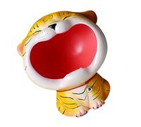 BAZEITFLOW Adorno de Tigre de Resina Amarillo Forma Creativa, Contenedor de Almacenamiento Multifuncional para Hogar y Escritorio, Bandeja Decorativa Antideslizante Adecuado para Organizar