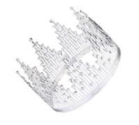 BAZEITFLOW Adorno Decorativo para Pastel de Cristal Plateado Adorno para Tarta Diseño de Diadema Accesorio para Cumpleaños Bodas y Fiestas Decoración Elegante para Tartas