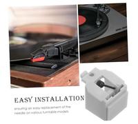 BAZEITFLOW Aguja Tocadiscos Vinilo Compatible Repuesto Duradero para Reproductor Discos Vinilo Fácil Instalación Rendimiento Óptimo Sonido para Modelos