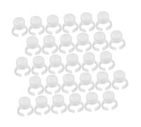 BAZEITFLOW Anillos Soporte 200 de Pigmento en Blanco para de Piezas Pe de para Pegamento Maquillaje y Extensiones de Pestañas Salón de Belleza y Escuela de Cosmetología