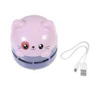 BAZEITFLOW Aspiradora de Escritorio Portátil Mini en Color Púrpura, Limpiador de Polvo Compacto y Ligero para Oficina, Teclado y Superficies, Potente Succión y Diseño Recargable Inalámbrico