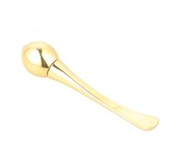 BAZEITFLOW Bastón Masajeador para Ojos de Metal Dorado con Aplicador de Crema para Herramienta Portátil para Cuidado Facial y de Fatiga