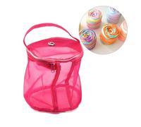 BAZEITFLOW Bolsa de Almacenamiento para Hilo de Punto Ligera Pequeño Color Rosa para Organizar Ovillos y Labores de Ganchillo Portátil sin Olores Químicos