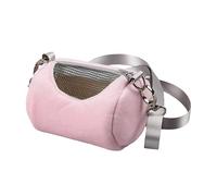 BAZEITFLOW Bolsa Transporte Mascotas Redonda para Hámster Rosa Mochila Ajustable Transpirable Viaje Exterior
