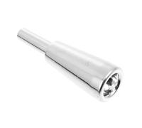 BAZEITFLOW Boquilla de Trompeta Pequeña Cónica Plateada, Accesorio Portátil para Práctica y Concierto, Compatible Modelos 3c y 5c, Suministro Profesional para Instrumentos de Viento