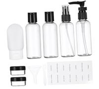 BAZEITFLOW Botellas de Viaje Recargables Pulverizador y Envases para Cremas Dispensadores para Cuidado con Bolsa Transparente Portátil y Diseño Prueba de Fugas para Higiene Personal Viajes