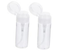 BAZEITFLOW Botellas Dosificadoras Pet 2 Unidades 100 Ml Compactas Para Viaje Portátil Botella Líquida Para Limpiador Esmalte y Loción Piel