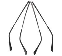 BAZEITFLOW Brazos de Repuesto Metálicos Delgados para Gafas 2 Pares Negro y Gris, Kit de Reparación para Patillas Rotas, Compatibles Monturas de Sol y Lectura, Accesorios Prácticos