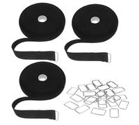 BAZEITFLOW Bridas de Gancho y Bucle para Cables Autoadhesivas de Nailon con Hebilla Metálica Corte Ajustable 25 CM X 5 M 25 Hebillas Reutilizables para Organización Hogar Oficina y