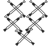 BAZEITFLOW Bridas de Silicona Flexibles Negras 10 Piezas Sujetacables Ajustables y Reutilizables para Organizar Cables USB y Eléctricos Oficina y Hogar