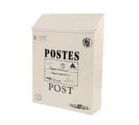 BAZEITFLOW Buzón de Pared Vintage con Cerradura Caja para Periódicos y Metálico Resistente Seguro para Correo y Correspondencia Exterior
