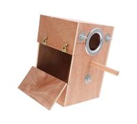 BAZEITFLOW Caja de Anidación para Periquitos de Madera con Posadero Nido Colgante Exterior para Cría de Agapornis y Cotorra Diseño y Fácil Limpieza