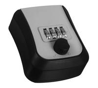 BAZEITFLOW Caja de Seguridad para Llaves de Pared Código de 4 Dígitos, Resistente Abs Gris, Montura Mural para Exterior, Caja Cerradura para Llavero, Uso Doméstico y Comercial