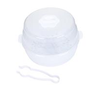 BAZEITFLOW Caja Esterilizadora para Microondas para Biberones y Chupetes con Tapa Protectora y Diseño Portátil para Almacenamiento Higiénico Casa y Exteriores