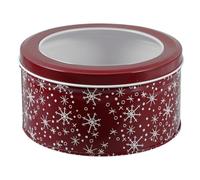 BAZEITFLOW Caja Metálica para Dulces y Galletas de Navidad con Diseño Festivo y Construcción Resistente Almacenamiento Práctico y Portátil para Regalos y Uso Diario