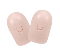 BAZEITFLOW Caja Organizadora para 2 Piezas, Soporte Portátil de Pp, Resistente a Fugas, Color Rosa Claro, Estuche Compacto para Almacenamiento y Viaje, Cuidado Femenino Cotidiano