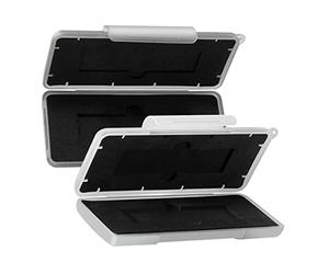 BAZEITFLOW Caja Protectora Rígida para Disco Duro M.2 Ssd, Almacenamiento Portátil para Profesionales, Diseño Resistente a Golpes y Agua, Adecuado para Transporte Seguro, Color Gris y Claro