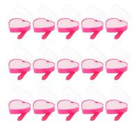 BAZEITFLOW Cajas Decorativas de Embalaje en Forma de Corazón 15 Pcs Transparentes Rosa Fucsia para San Valentín, Contenedores Rellenables para Dulces y Adornos de Fiesta Romántica