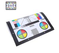 BAZEITFLOW Carta de Calibración para Lentes CCTV Herramienta Profesional de Prueba y Alineación de Enfoque para de con Gráfico de Rueda de Color Resistente