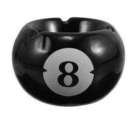 BAZEITFLOW Cenicero Pequeño de Cerámica Diseño de Billar Cenicero Decorativo Hogar Bandeja Portátil para Cigarrillos Accesorio para Sala y Oficina Estilo Deportivo