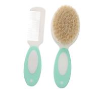 BAZEITFLOW Cepillo y Peine de Lana para Niña Azul Masajeador de Cabelludo Cepillo para Pelo Delicado de Cuidado Infantil Seguro y Duradero