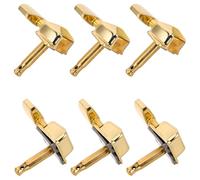 BAZEITFLOW Clavijas de Afinación Semicerradas para Guitarra Acústica 3l3r, Juego de 6 Piezas de Aleación Metálica Resistente, Afinadores Estables y Protección contra Polvo para Guitarras