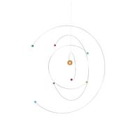 BAZEITFLOW Colgante Móvil Dinámico de Ciencia Espacial con Diseño Nórdico Estructura Atómica Decorativa para Habitación Infantil y Proyecto Educativo