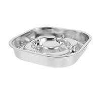 BAZEITFLOW Comedero Lento para Perros 23x23 Cm de Acero Inoxidable Base Antideslizante, Tazón para Comer Lento para Mascotas Pequeñas y Medianas, Cuenco de Alimentación Lenta para Evitar