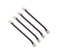 BAZEITFLOW Conector de Tira de Luz LED Rgb 4 Pines sin Soldadura 10 Mm para Tiras 5050/3528/5630, Adaptador Puente Plástico Ignífugo Compatible Iluminación de Riel, Paquete 4 Piezas