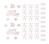 BAZEITFLOW Confeti De Estrellas Redondas Para Decorar La Mesa De Comedor Ideal Para El 70 Cumpleaños Confeti De Estrellas Para La Mesa Feliz Cumpleaños Para El 70