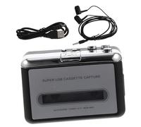 BAZEITFLOW Convertidor USB Cassette Portátil para Pasar Cintas Reproductor de Alta Fidelidad sin Batería Diseño Compacto y Fácil de Usar Software para Transferencia Compatible