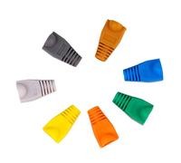 BAZEITFLOW Cubiertas de Plástico para Cable Rj45 0.6-0.65mm, Protección contra Dobleces, Separación de Colores, Paquete de 100 Unidades para Redes Ethernet Varios Estilos