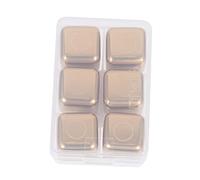 BAZEITFLOW Cubitos Hielo Reutilizables Inoxidable Dorado con Caja Cubos Metálicos para Bebidas sin para Whisky y Uso Doméstico