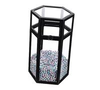 BAZEITFLOW Cubo De Almacenamiento Para Brochas De Maquillaje De Vidrio Organizador De Delineador De Ojos Caja Para Guardar Brochas De Maquillaje Tocador